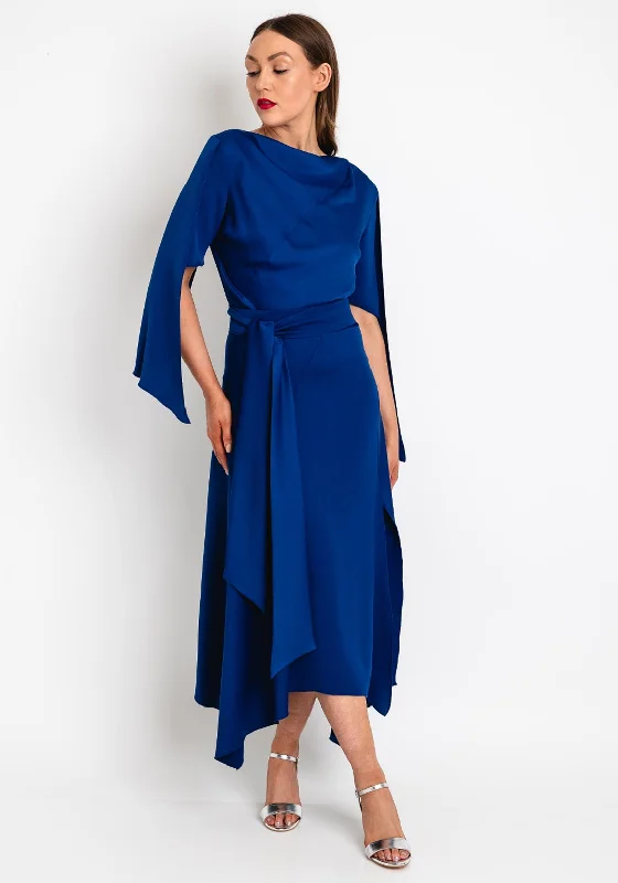 Price Cut Kevan Jon Como Open Sleeve Maxi Dress, Cobalt Blue
