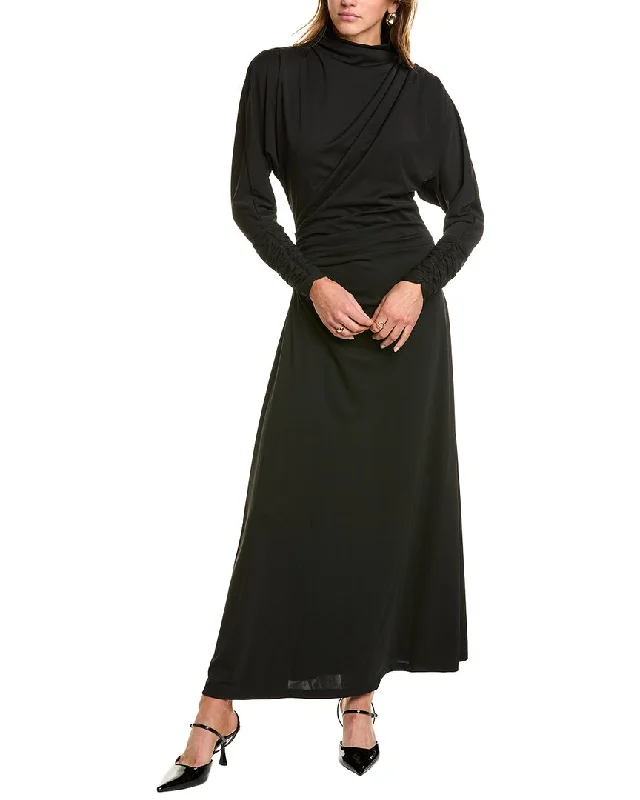 Extra Savings Nicholas Cora Funnel Neck Dolman Ls Midi Dress