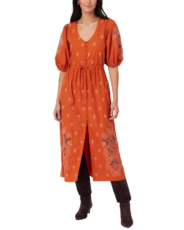 Huge Savings Roller Rabbit Cressida Embroidery Valla Midi Dress