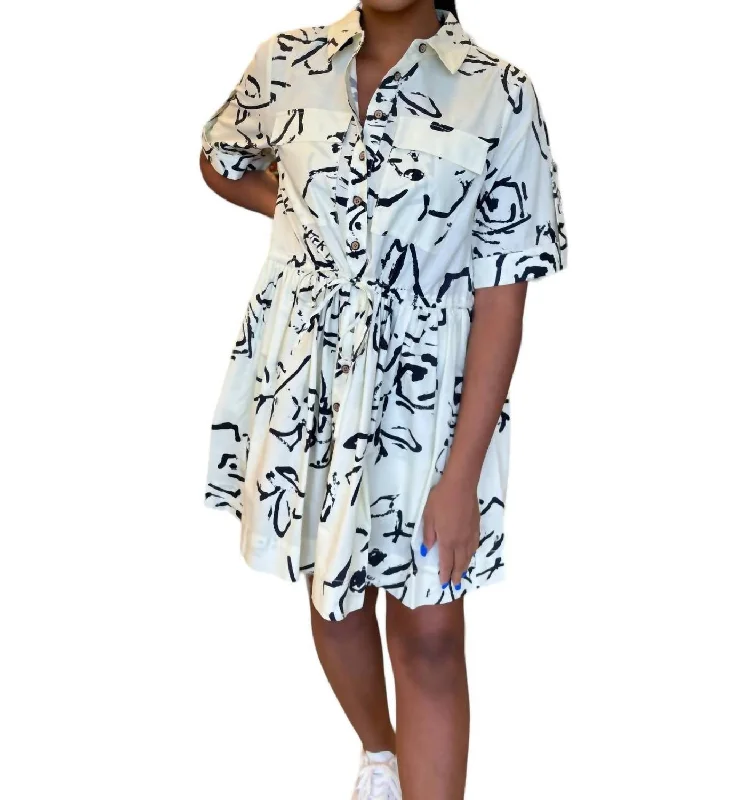 Weekend Deal Peyton Mini Dress In Onyx Amaryllis