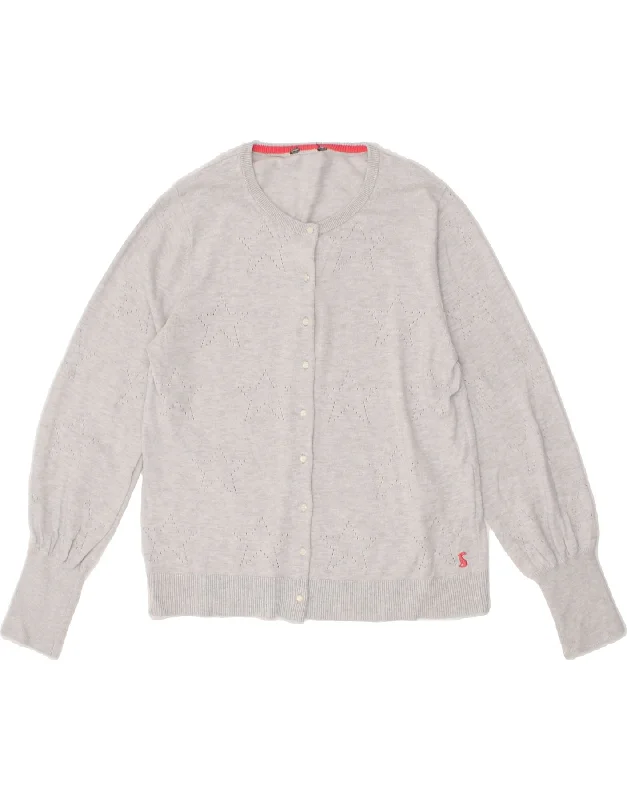 Final Markdown JOULES Womens Cardigan Sweater UK 14 Medium Grey Cotton