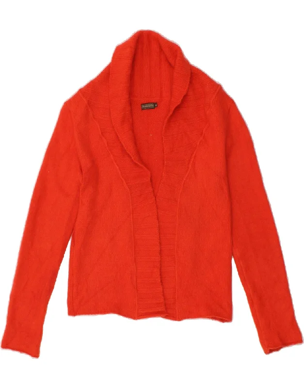 NAPAPIJRI Womens Crop Cardigan Sweater UK 12  Medium Orange Angora