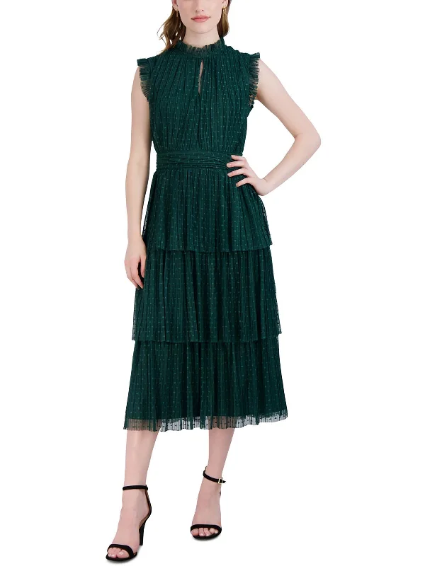 Markdowns Womens Tiered Keyhole Maxi Dress