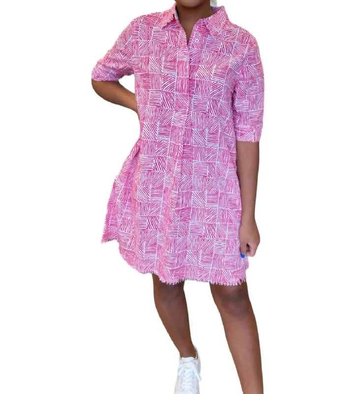 Big Savings Chatham Mini Dress In Fuschia Criss Cross