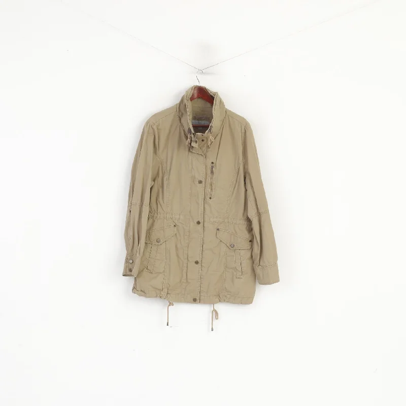 Get It Before It’s Gone Andrew Marc New York Women XL Jacket Beige Cotton Lightweight Full Zipper Top
