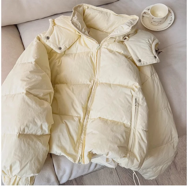 Don't Miss Solid Color Jacket Women's Winter Warm Long Sleeve Hooded Top Jacket     S4924