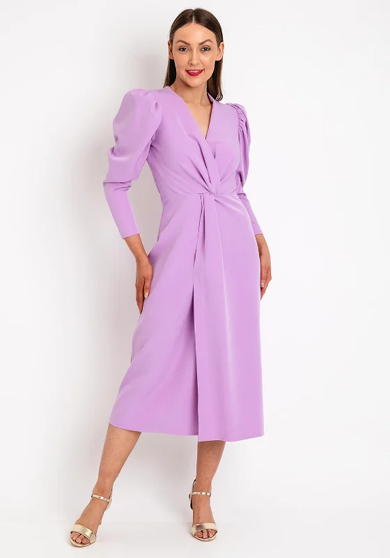 Exclusive Savings Cayro Monaco Puff Sleeve Midi Dress, Lilac