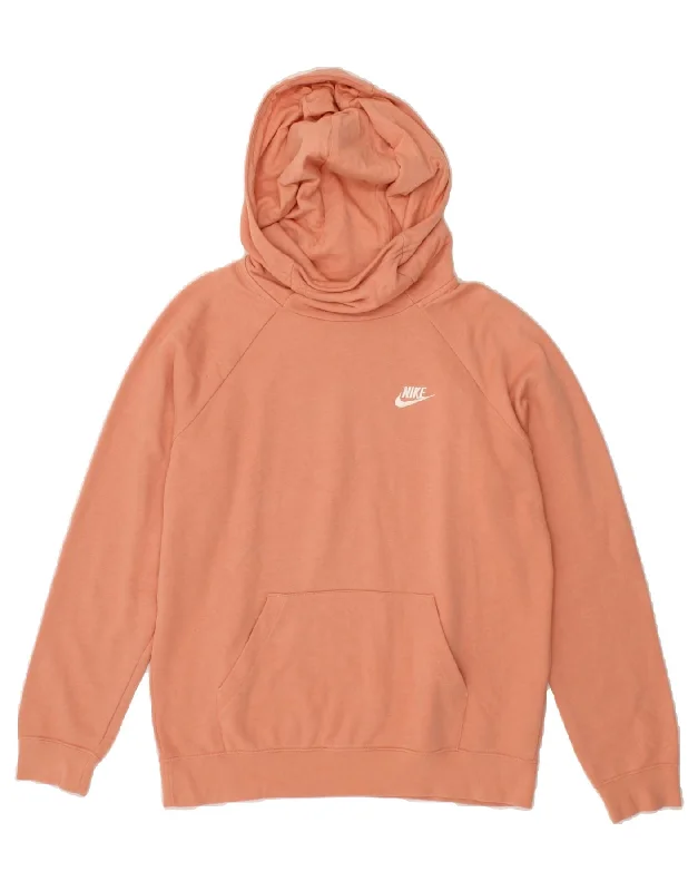 Limited Quantity NIKE Womens Hoodie Jumper UK 14 Medium Pink Cotton