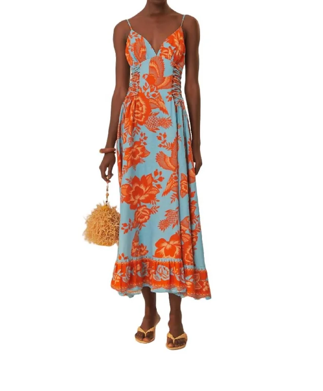 Discount Deals Lace Midi Dress In Lace Garden Blue