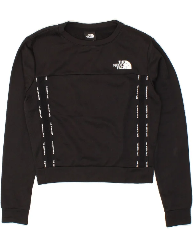 Mega Sale THE NORTH FACE Womens Crop Graphic Sweatshirt Jumper UK 6 XS Black