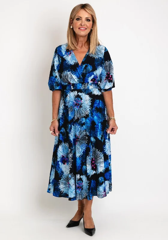 Super Bargain Ella Boo Floral Print A-Line Midi Dress, Multi