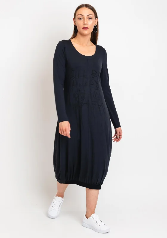 Savings Galore Naya Rushed Hem Abstract Print Midi Dress, Grey