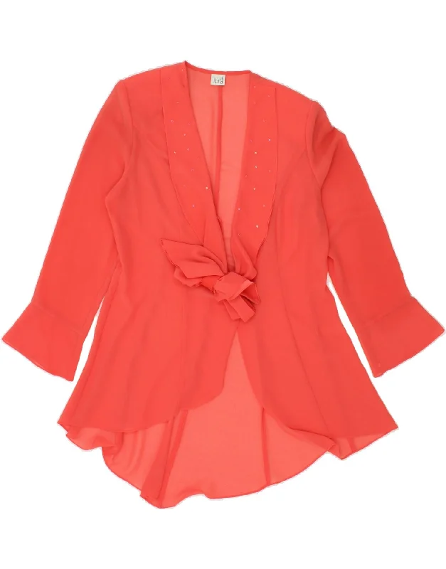Deal Dash VINTAGE Womens Cardigan Top UK 14 Large Orange