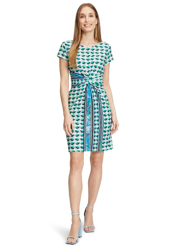 Early Access Betty Barclay Printed Knot Waist Dress, Multi