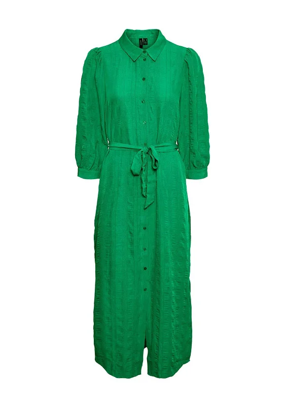 Last Chance Vero Moda Cammi Shirt Dress, Bright Green