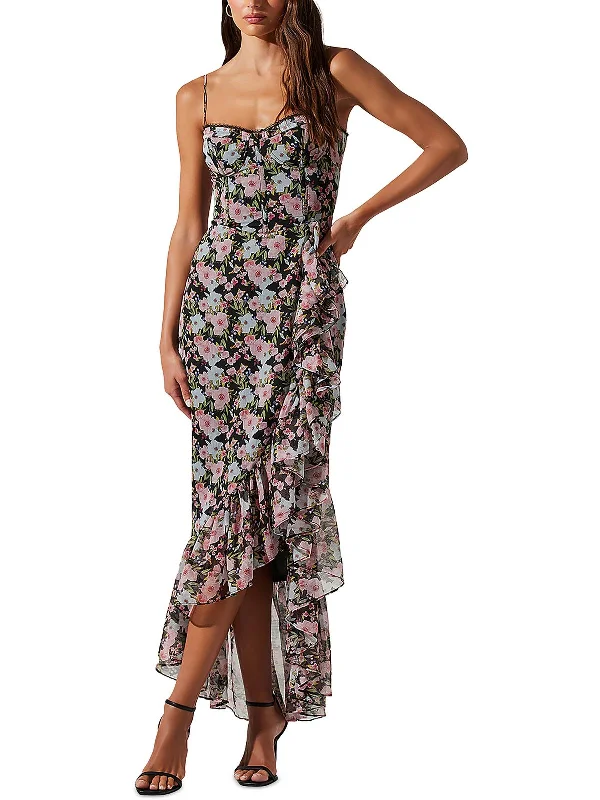 Amazing Deals Brisbane Womens Boning Ruffled Maxi Dress