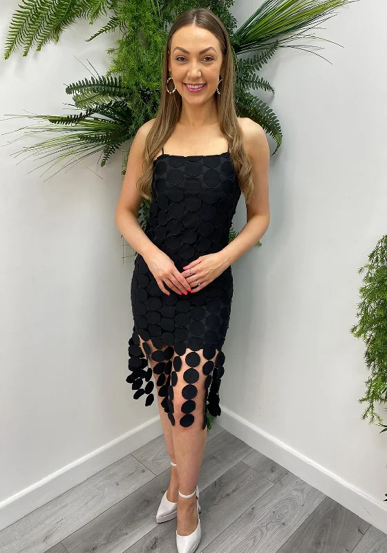 Final Clearance The Sofia Collection Embroidered Disc Crop Dress, Black