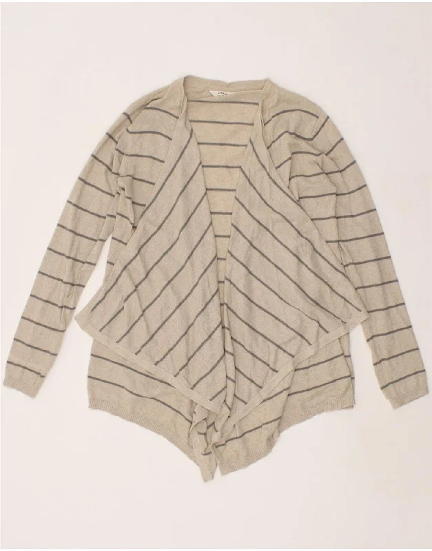 Exclusive Savings FAT FACE Womens Open Cardigan Sweater UK 10 Small Beige Striped Cotton Exclusive Savings FAT FACE Womens Open Cardigan Sweater UK 10 Small Beige Striped Cotton