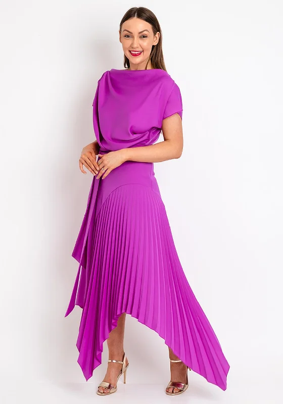 Super Sale Kevan Jon Mila Pleat Drape Maxi Dress, Amethyst