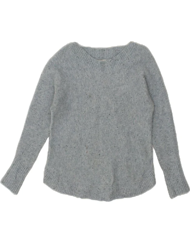 Blowout Sale WHITE STUFF Womens Boat Neck Jumper Sweater UK 10 Small Blue Flecked