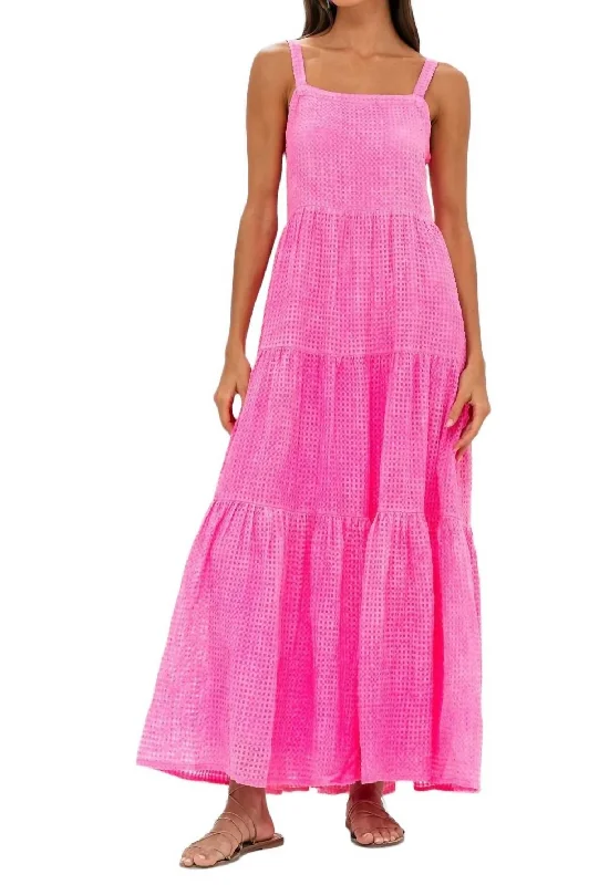 Deep Discounts Strappy Maxi Dress In Delray Pink