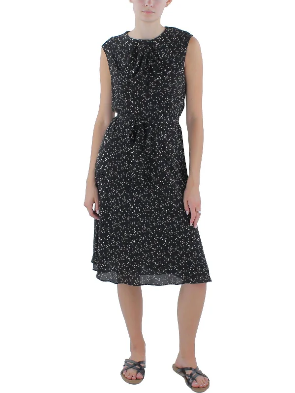 Markdowns Womens Long Printed Midi Dress