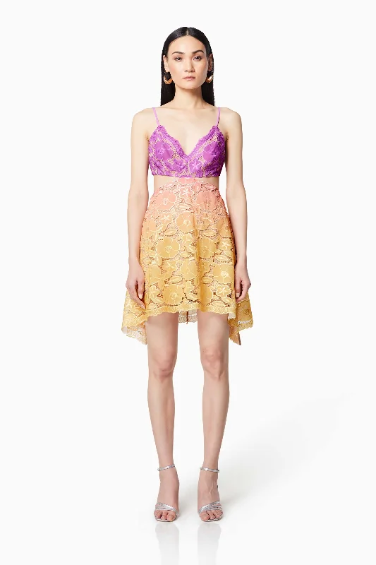 Bargain Prices Vice Ombre Lace Mini Dress In Purple