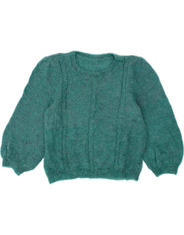 Overstock VINTAGE Womens Boat Neck Jumper Sweater UK 14 Large Green