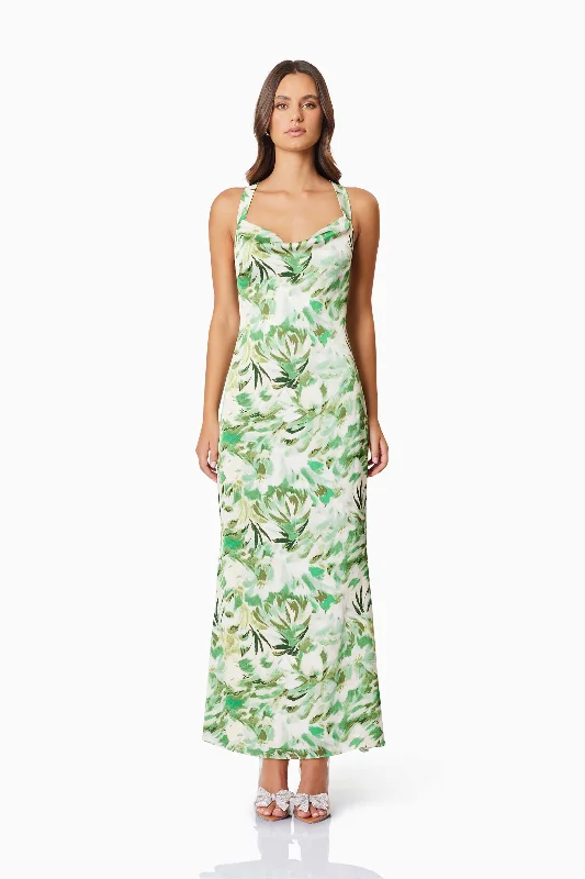 Great Deals Georgia Cocktail Maxi Dress In Green