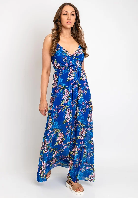 Deal Alert Serafina Collection One Size Floral Print Dress, Royal Blue