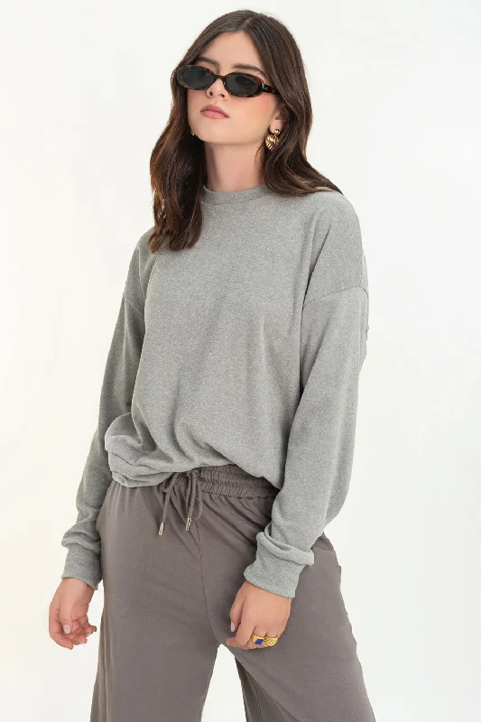 Seasonal Sale Sudadera de manga larga cuello redondo