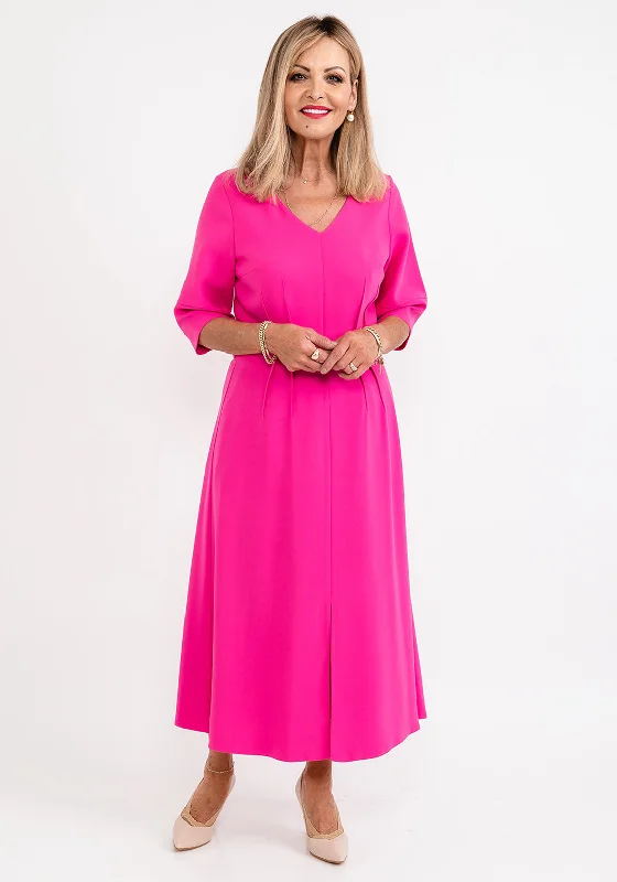 Daily Specials Ella Boo Seamed Ruching Maxi Dress, Pink