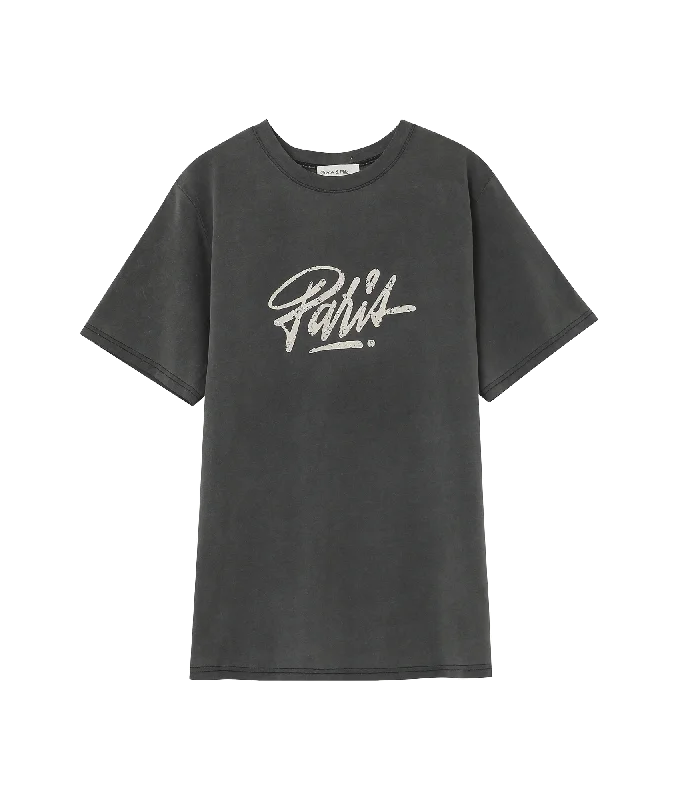 Seasonal Clearance Night Message T-Shirt - Grey