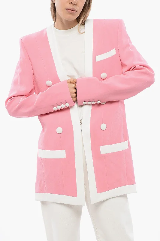 Balmain Structured Crepe De Chine Jacket