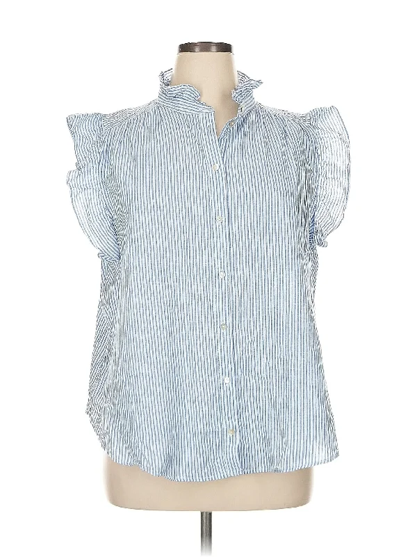 Super Deal Sleeveless Button Down Shirt