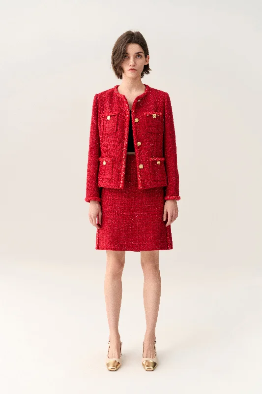 Amazing Deals Patch-pocket Tweed Jacket