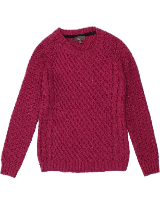 Discount Deals PER UNA Womens Boat Neck Jumper Sweater UK 12 Medium  Pink Acrylic