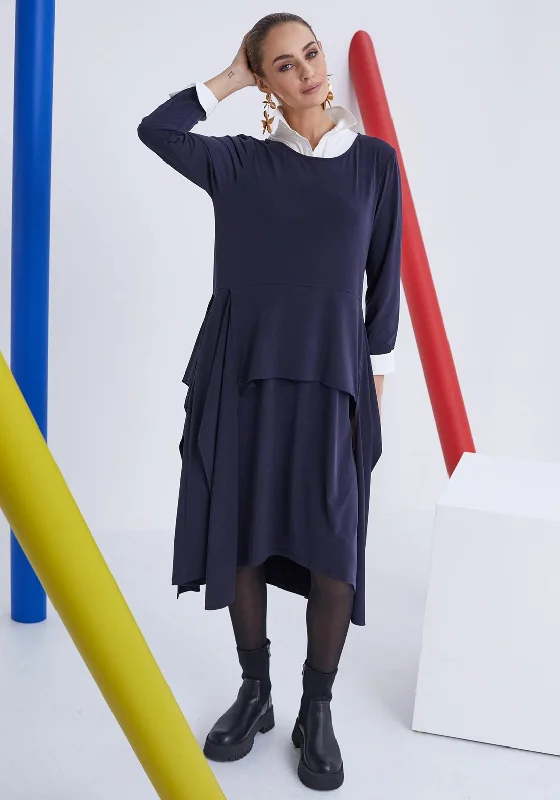 Crazy Deals Naya Peplum Jersey Midi Dress, Navy