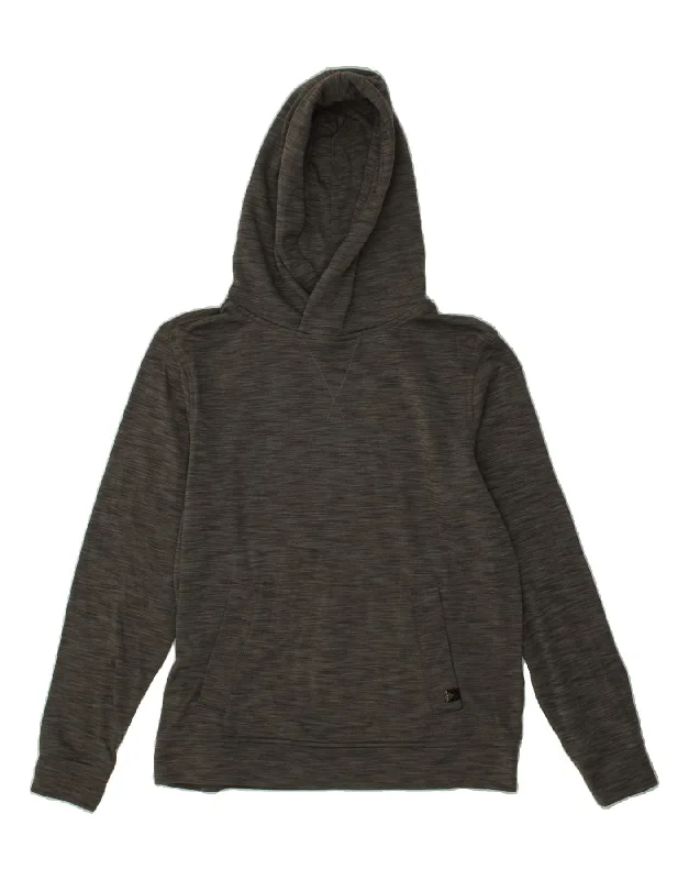 PRANA Womens Hoodie Jumper UK 14 Medium Grey Flecked