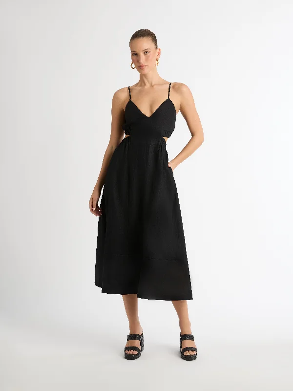 Special Savings RHODES LINEN MIDI DRESS