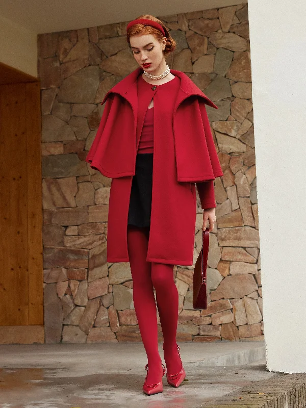 Sale Event Holiday Vibe Cape Overlay Coat