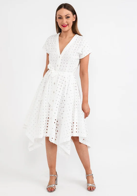 Huge Savings Jovonna Foro Embroidered Midi Dress, White