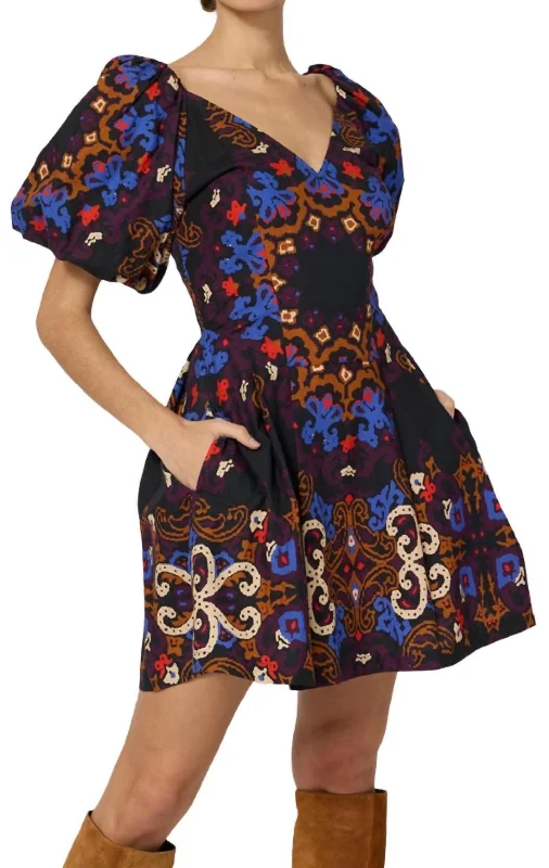 Josette Mini Dress In Venezia Print