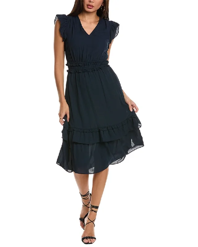 Shop and Save Nanette Nanette Lepore Ruffle Midi Dress