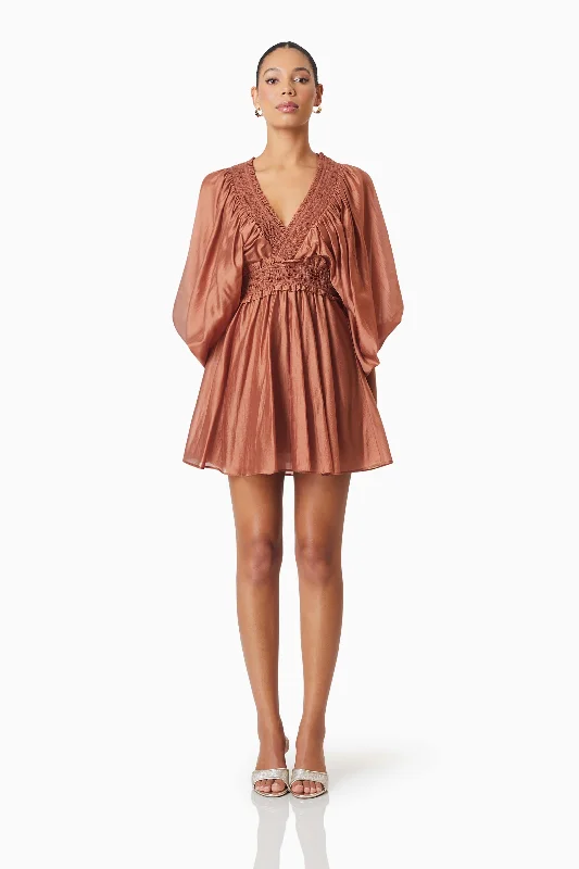 Price Meltdown Fauna Resort Wear Mini Dress In Brown