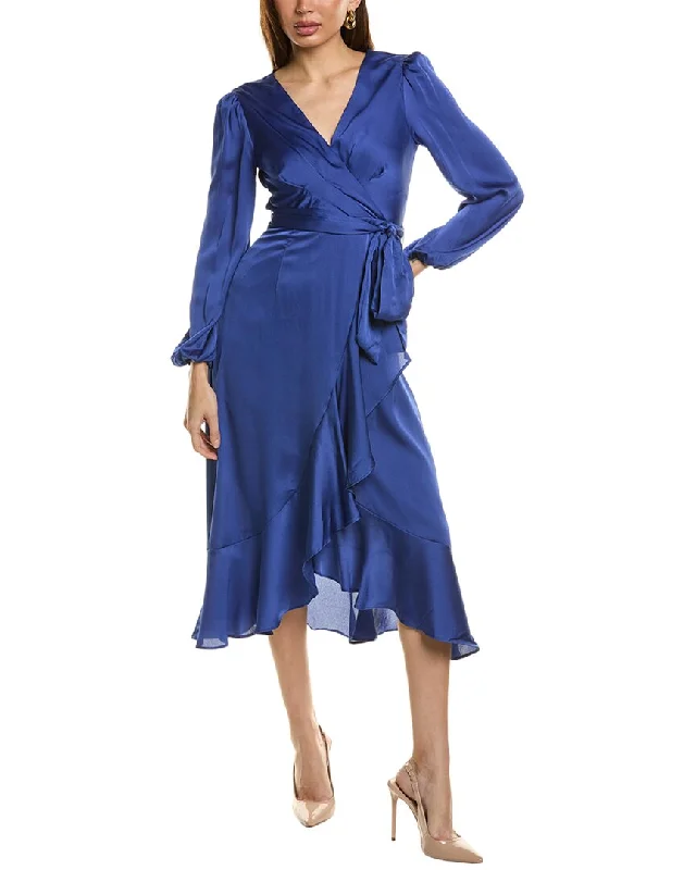 Tahari ASL Surplice Midi Dress