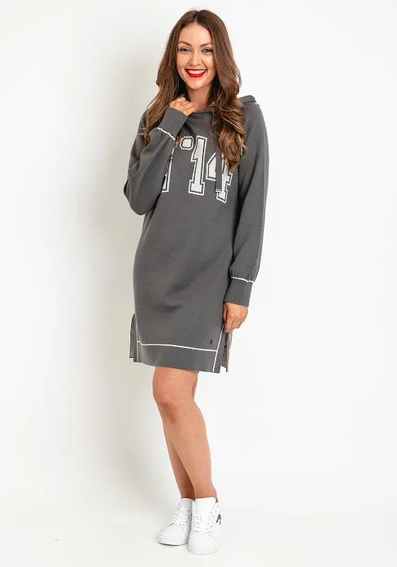 Closeout Monari Hooded Jumper Dress, Grey