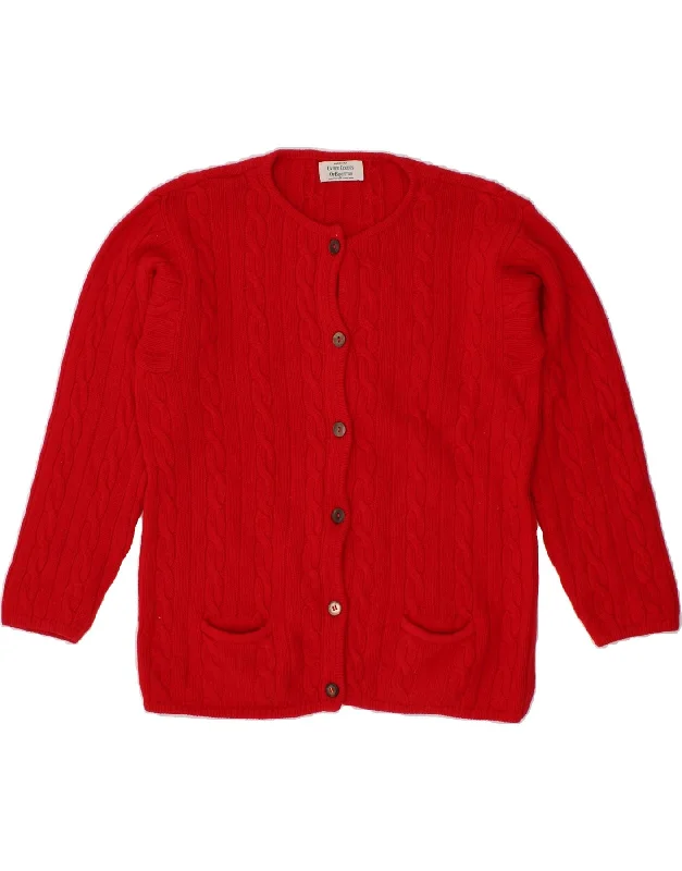 BENETTON Womens Cardigan Sweater IT 50 XL Red Wool