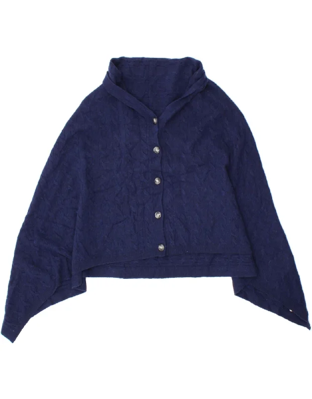 ORVIS Womens Poncho Jumper One Size Navy Blue