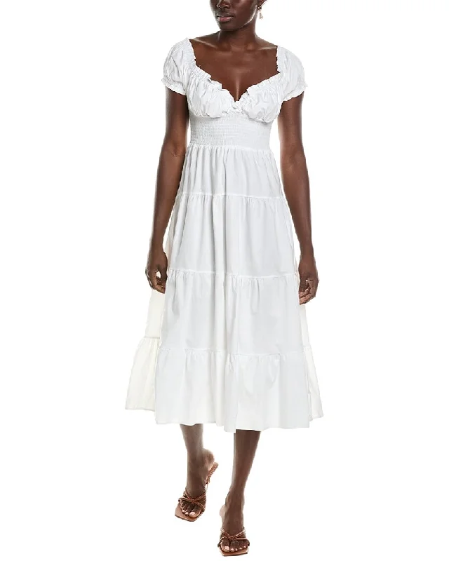 Exclusive Savings WeWoreWhat Puff Sleeve Smocked Midi Dress